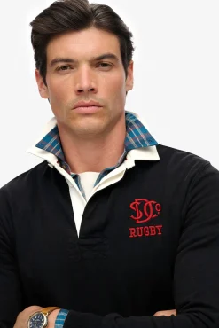 Superdry Polos-gola polo estilo rugby azul