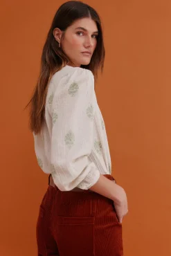 Hoss Intropia Blusas-Graça. Blusa bordada Ecru