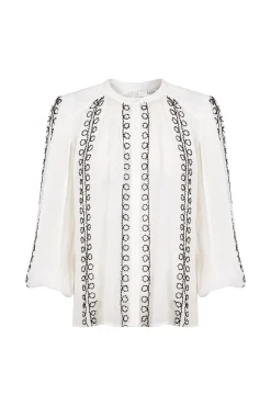 Hoss Intropia Blusas-Graça. Blusa bordada Branco