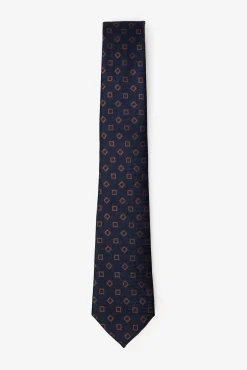 Cortefiel Gravatas-Gravata seda natural Azul