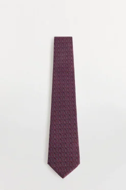 Pedro del Hierro Gravatas-Gravata seda natural Bordeaux
