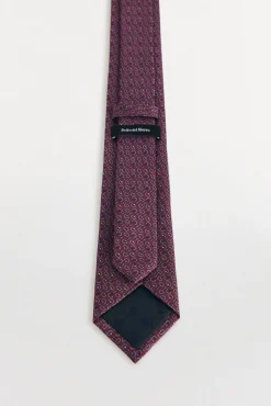 Pedro del Hierro Gravatas-Gravata seda natural Bordeaux