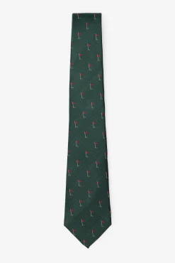 Cortefiel Gravatas-Gravata seda natural Verde