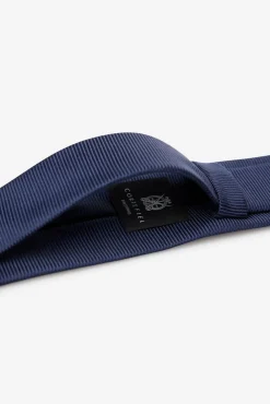 Cortefiel Gravatas-Gravata seda natural Azul