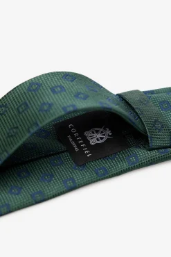 Cortefiel Gravatas-Gravata seda natural Verde