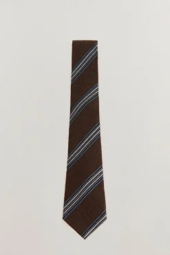 Pedro del Hierro Gravatas-Gravata seda natural Marrom