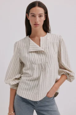 Hoss Intropia Blusas-Griselda. Blusa riscas Ecru