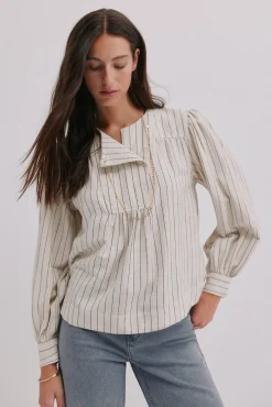 Hoss Intropia Blusas-Griselda. Blusa riscas Ecru