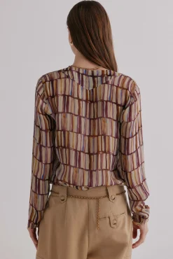 Hoss Intropia Blusas-Guisselle. Blusa com decote cruzado assimétrico Ecru