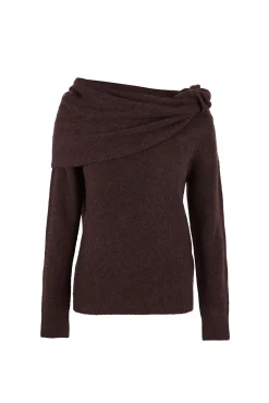 Hoss Intropia Camisolas-Idalia. Camisola com decote assimétrico Castanho