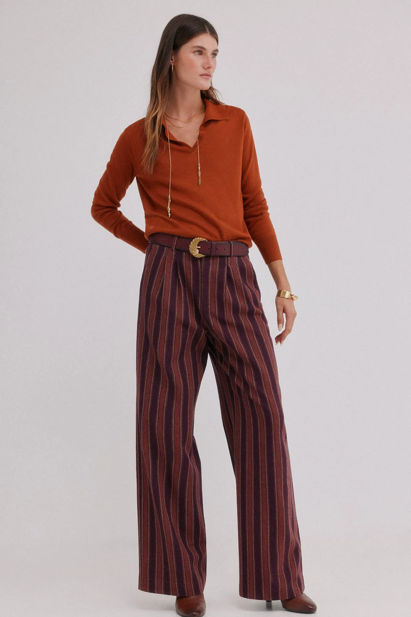 Hoss Intropia Camisolas-Idoia. Casaco de malha com gola de lapela Laranja