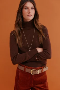 Hoss Intropia Camisolas-Ilse. Camisola de gola alta Castanho