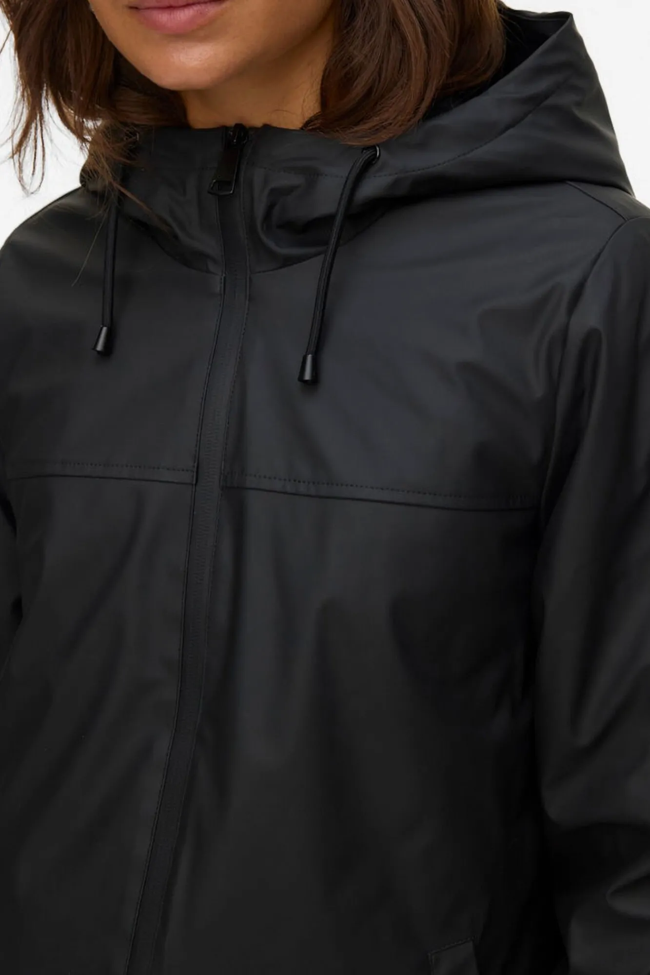 Vero Moda Sobretudos|Casacos-Impermeável com capuz Preto