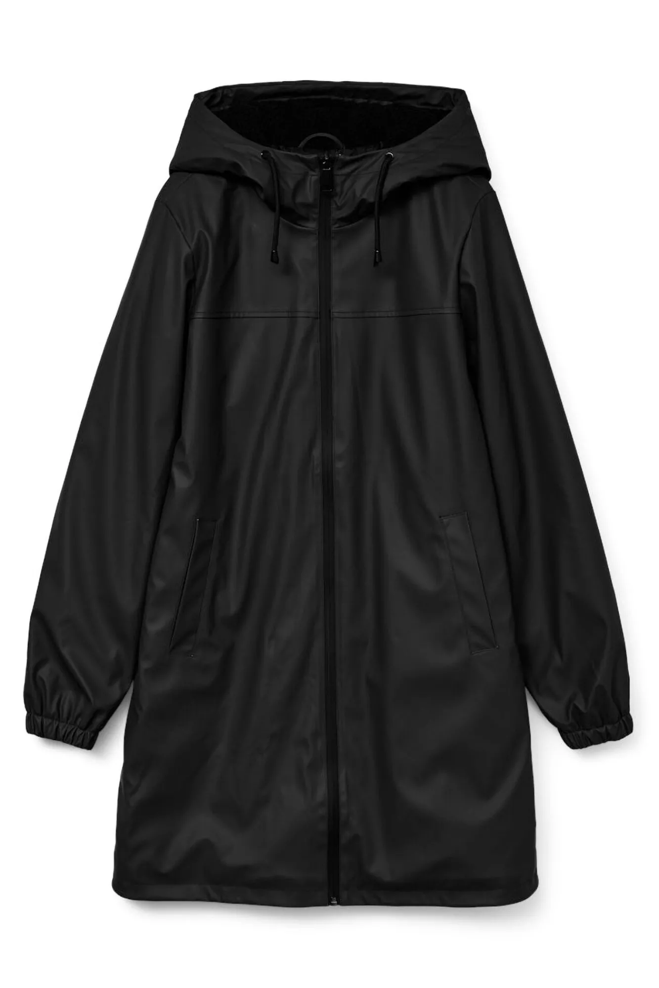 Vero Moda Sobretudos|Casacos-Impermeável com capuz Preto