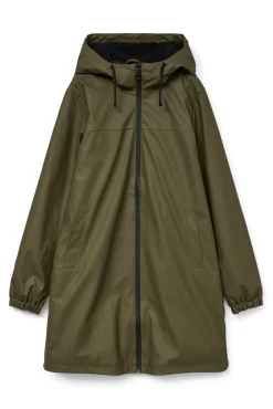 Vero Moda Sobretudos|Casacos-Impermeável com capuz Verde