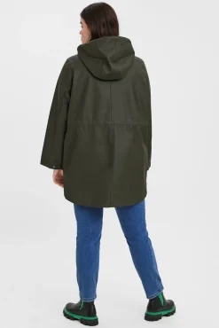 Vero Moda Curve Sobretudos|Casacos-Impermeável com capuz Curve Verde