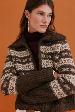 Hoss Intropia Camisolas-Inola. Casaco de malha grego Castanho