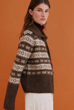 Hoss Intropia Camisolas-Inola. Casaco de malha grego Castanho