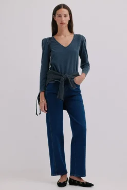 Hoss Intropia T-Shirts-Inés. Cardigã calado Azul