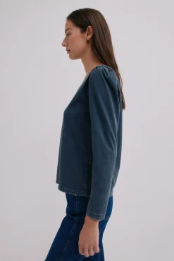 Hoss Intropia T-Shirts-Inés. Cardigã calado Azul