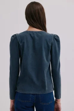 Hoss Intropia T-Shirts-Inés. Cardigã calado Azul