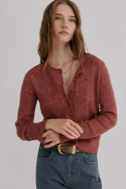 Hoss Intropia Camisolas-Inés. Casaco de malha vazado Subiu