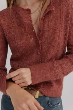 Hoss Intropia Camisolas-Inés. Casaco de malha vazado Subiu