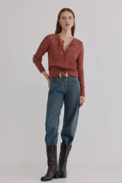 Hoss Intropia Camisolas-Inés. Casaco de malha vazado Subiu