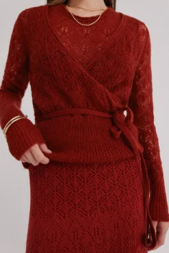 Hoss Intropia Camisolas-Iria. Casaco vazada Vermelho