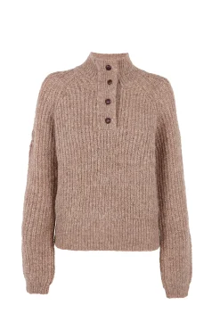 Hoss Intropia Camisolas-Irina. Camisola com gola Perkins Beige