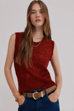 Hoss Intropia T-Shirts-Irma. Top vazado Vermelho