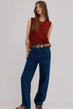 Hoss Intropia T-Shirts-Irma. Top vazado Vermelho