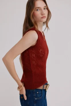 Hoss Intropia T-Shirts-Irma. Top vazado Vermelho