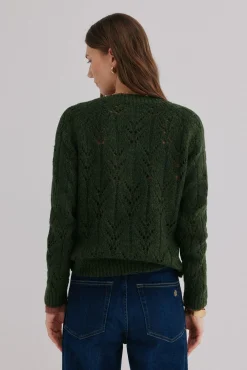 Hoss Intropia Camisolas-Ivette. Casaco de malha vazado Verde