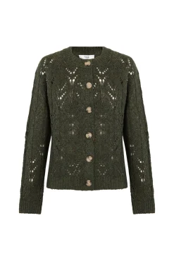 Hoss Intropia Camisolas-Ivette. Casaco de malha vazado Verde