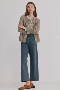 Hoss Intropia Camisolas-Ivette. Casaco de malha vazado Castanho