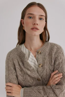 Hoss Intropia Camisolas-Ivette. Casaco de malha vazado Castanho