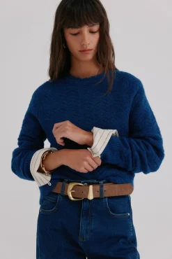 Hoss Intropia Camisolas-Ivonne. Camisola texturizado Azul