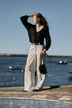 Hoss Intropia Camisolas-Ivy. Casaco de malha vazado Preto