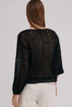 Hoss Intropia Camisolas-Ivy. Casaco de malha vazado Preto