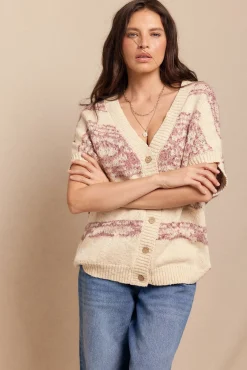 Slowlove Coletes-jacquard Colete Ecru