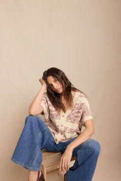 Slowlove Coletes-jacquard Colete Ecru