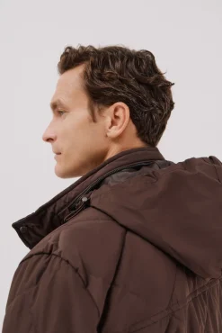 Cortefiel Casacos|Sobretudos-Jaqueta acolchoada com losangos Castanho