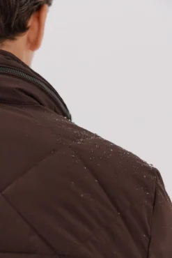 Cortefiel Casacos|Sobretudos-Jaqueta acolchoada com losangos Castanho