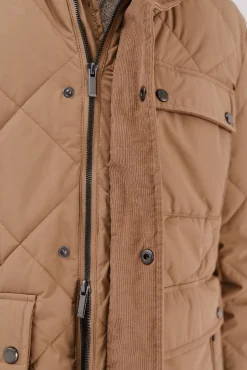 Cortefiel Casacos|Sobretudos-Jaqueta acolchoada com losangos Castanho