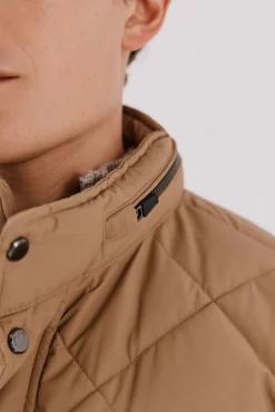 Cortefiel Casacos|Sobretudos-Jaqueta acolchoada com losangos Castanho