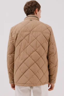 Cortefiel Casacos|Sobretudos-Jaqueta acolchoada com losangos Castanho