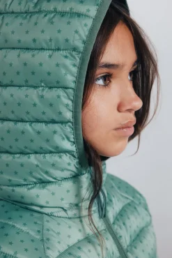 Springfield Kids Sobretudo|Casacos-Jaqueta acolchoada estrela para menina verde