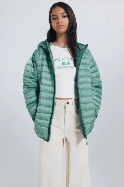 Springfield Kids Sobretudo|Casacos-Jaqueta acolchoada estrela para menina verde