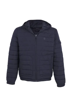 Cortefiel Casacos|Sobretudos-Jaqueta acolchoada ultraleve com capuz Azul